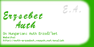 erzsebet auth business card